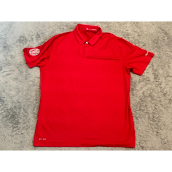 Nike Other - Nike Tiger Woods Collection Golf Polo Shirt Mens XL Red Performance Embroidered